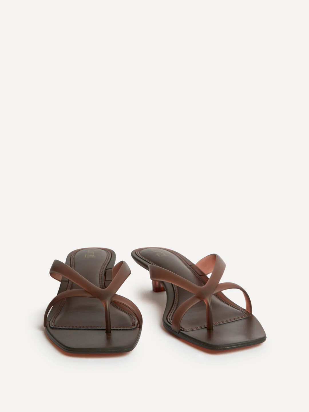 Axis Brown Jelly Heeled Sandals | Linzi Shoes