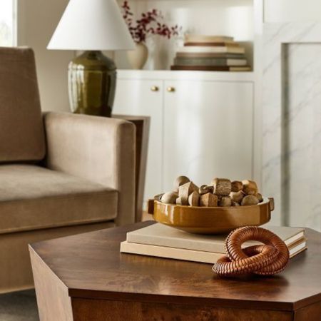 These round leather links make for fun coffee table decor! From Threshold/Studio McGee collection at Target. 

#homedecor #coffeetabledecor #shelfdecor 

#LTKhome