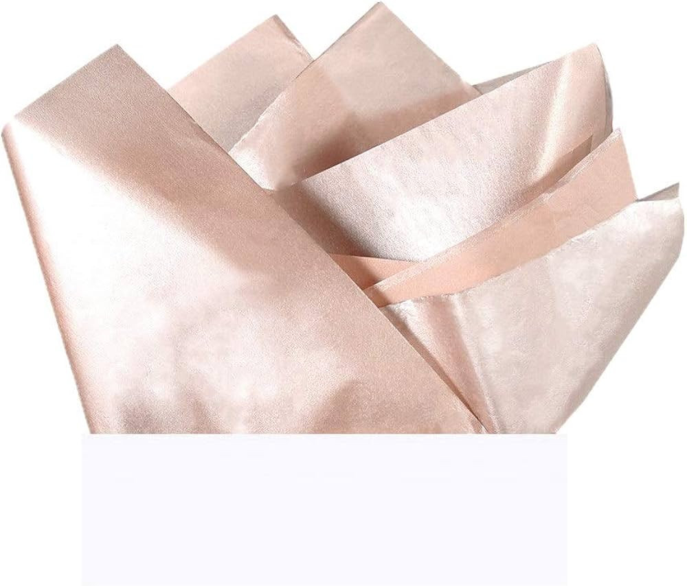 UNIQOOO 40 Sheets 20X26 Large Premium Metallic Rose Gold Champagne Gold Tissue Gift Wrap Paper Bu... | Amazon (US)