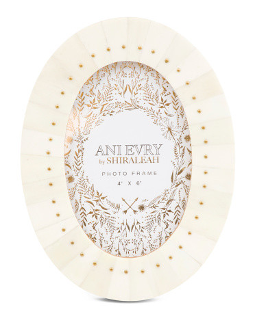 5x6 Oval Bone Tabletop Picture Frame | TJ Maxx