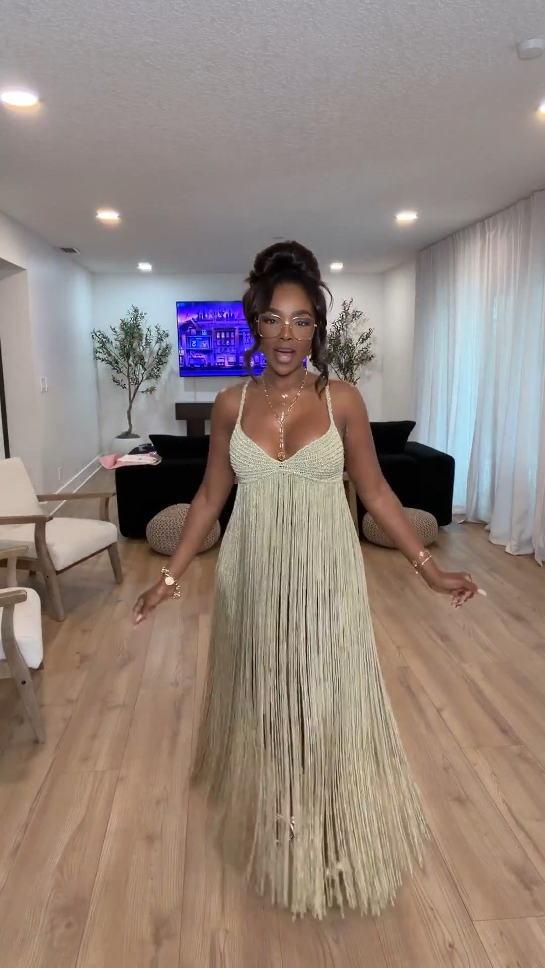 Hi Babes! 

This fringe dress is EVERYTHING ✨ The movement on this piece is unreal and gives such a luxe statement moment while still feeling fun and feminine. I love how the gold shimmer catches the light with every step — this is definitely one of those outfits that makes you feel instantly glamorous the second you put it on.

The soft glam, layered gold jewelry, and chic updo make the whole look feel elevated without overdoing it. This is the perfect vacation or special event dress when you want all eyes on you in the best way.

Perfect for:
• Birthday outfits  
• Vegas looks  
• Luxury vacation dinners  
• Bachelorette outfits  
• Summer events  
• Girls night glam looks  

Everything is linked below ✨

xx Kira | IG: KirasFashionFinds

34D - 27 - 40 • Size Small or 4

#LTKgrwm #LTKootd #LTKvlog