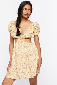Floral Cutout Mini Dress | Forever 21 (US)