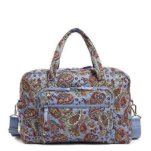 Vera Bradley Women's Cotton Weekender Travel Bag, Provence Paisley, One Size | Amazon (US)