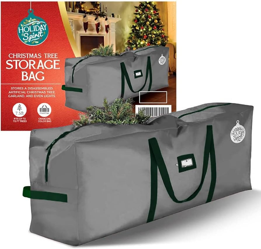 HOLIDAY SPIRIT Christmas Tree Storage Bag - Heavy-Duty Tree Bag with Durable Reinforced Handles &... | Amazon (US)