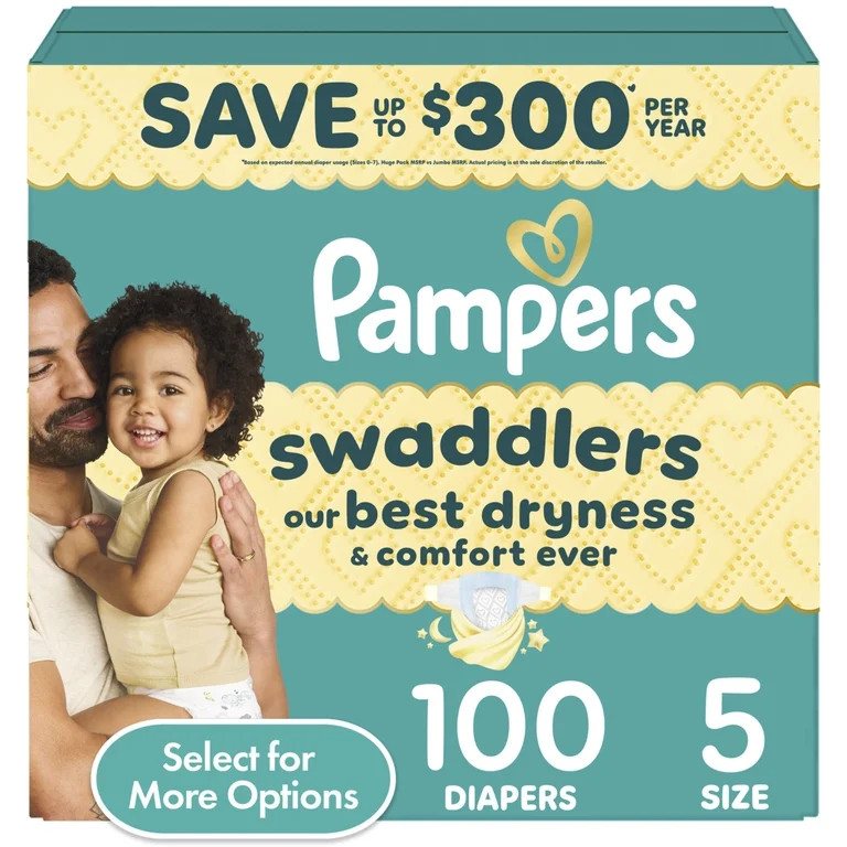 Pampers Swaddlers Baby Diapers Size 5, 100 Count (Select for More Options) | Walmart (US)