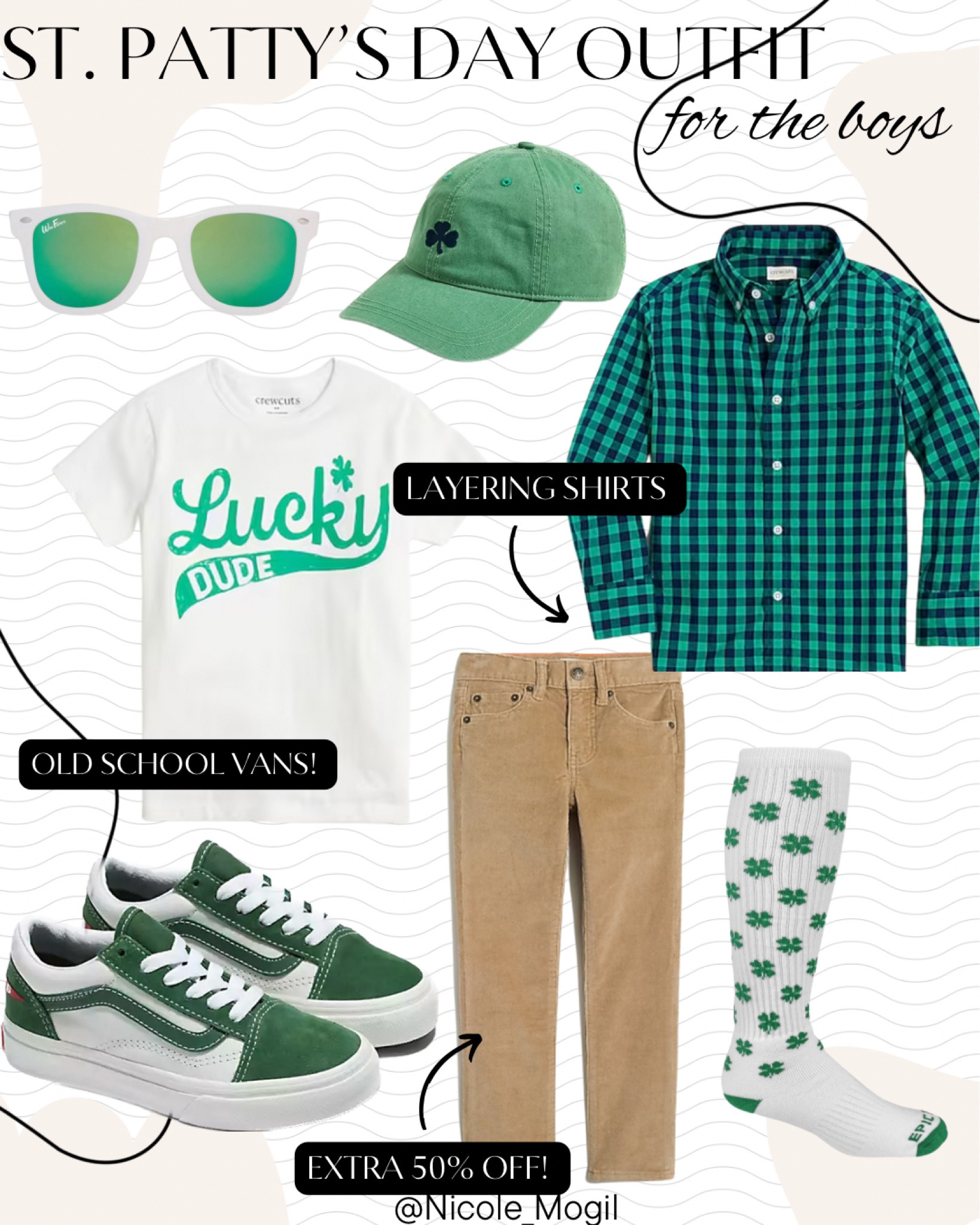 Going green for the boys with this St. Patrick’s Day outfit inspo! ☘️👌🏼
.
.
.
.
#boysoutfit #layering #corduroypants #vans #jcrewfactory #shamrock

#LTKunder50 #LTKSeasonal #LTKkids