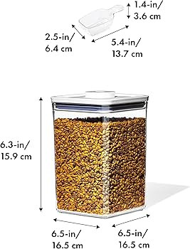 OXO Good Grips Pet POP Container – 4.4 Qt/4.2 L with Scoop |Ideal for up to 4lbs of Dog Food or... | Amazon (US)