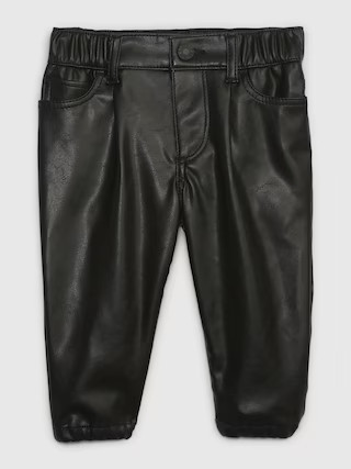 Baby Vegan Leather Bubble Pants | Gap (US)