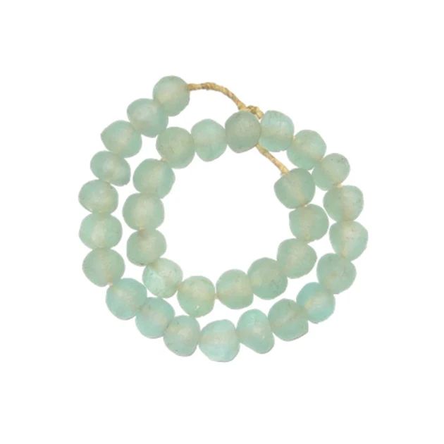 Vintage Sea Glass Beads in Aqua Green | Cailini Coastal