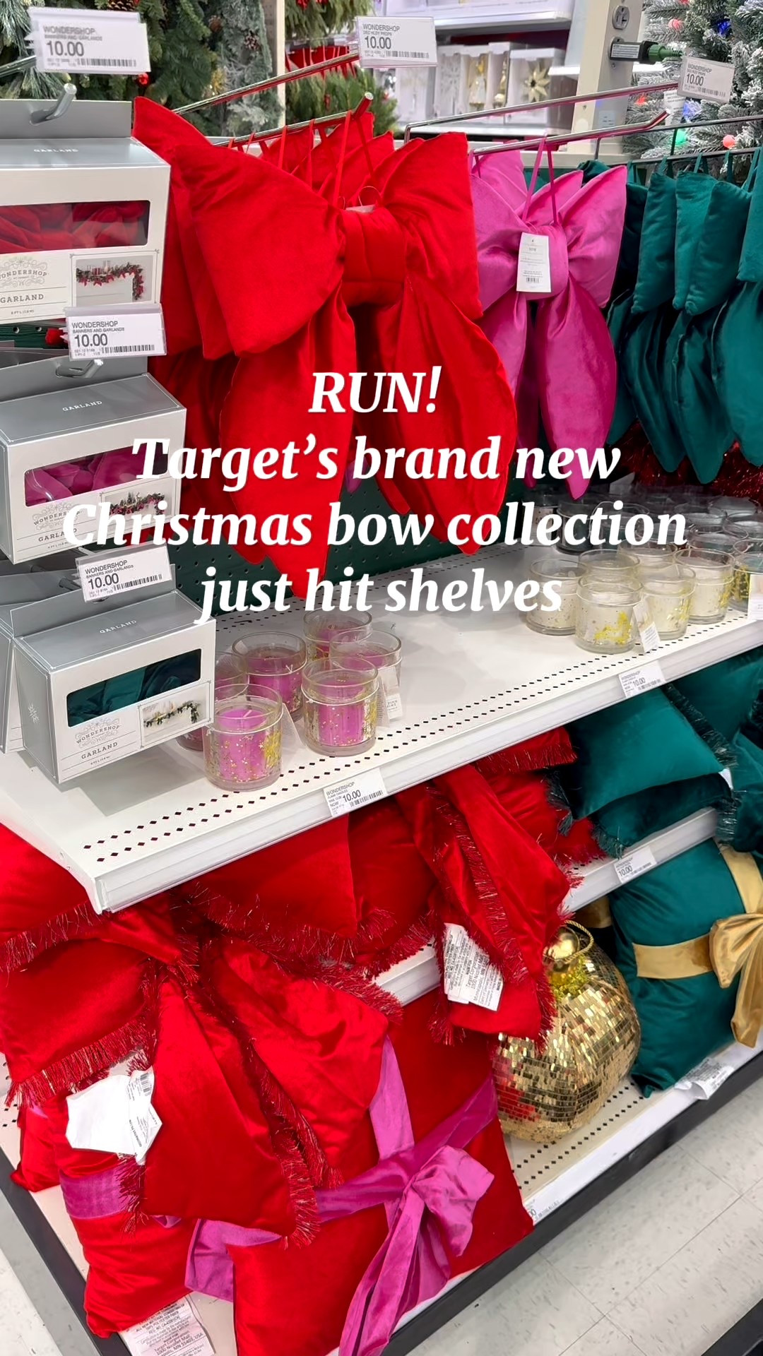 Spotted first 👀 Target’s new Christmas bow collection just landed—tree toppers, stocking bows, garlands, and even a dupe of last year’s viral Anthropologie bow garland! 🎀

Adding these to my holiday decor this year 🤍

#TargetNewArrivals #ChristmasDecor2025 #TargetFinds #HolidayDecorIdeas #HomeDecorInspo #BowTrend #TargetChristmas

#LTKHoliday #LTKHome #LTKSeasonal