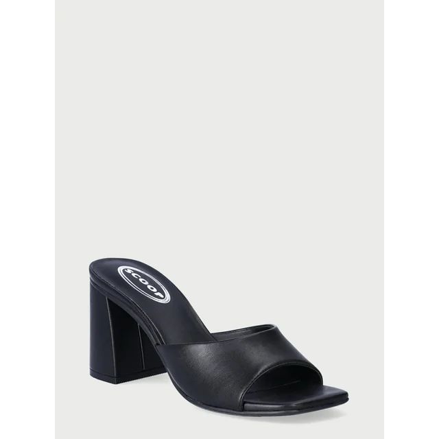 Scoop Women's Block Heel Mule Sandals - Walmart.com | Walmart (US)