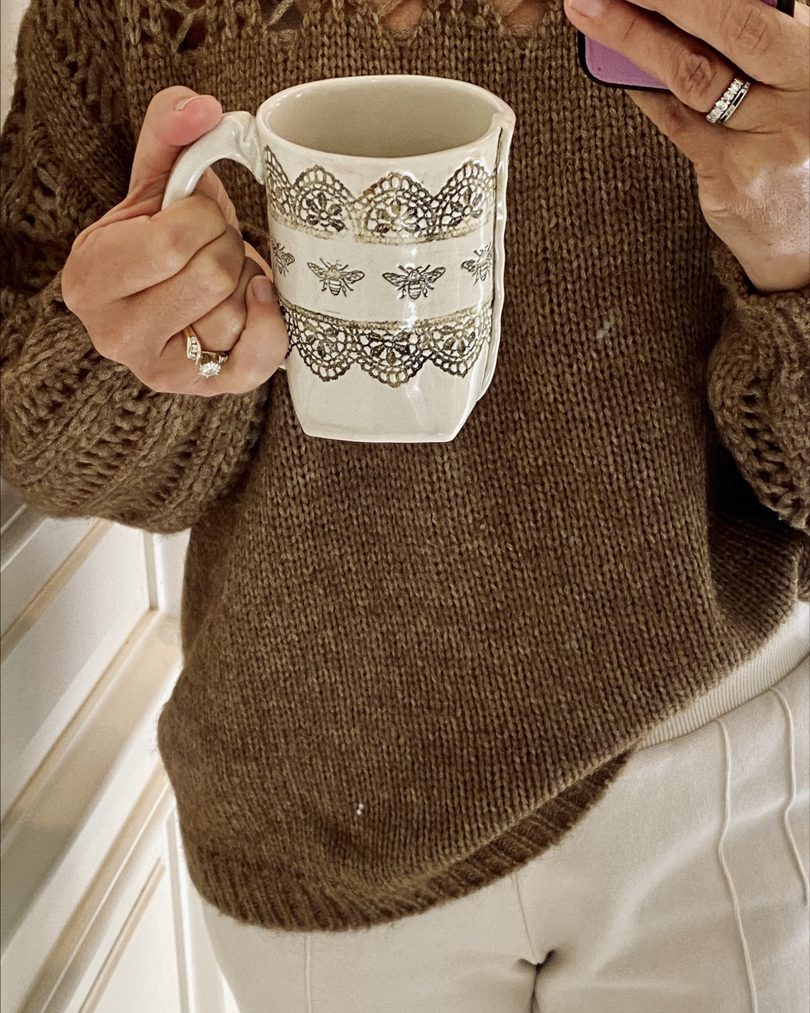 ➡️swipe for outfit 
Points for when your fave coffee mug matches your outfit ☕️

OOTD: @Varley cuff joggers | Stina Goya sweater (thrifted) | @JenniKayne clogs|mug available on Etsy | gold hoops Bony Levy

➡️ look for less….Tagged a few @Quince dupes below! 


#LTKHome #LTKootd #LTKgrwm