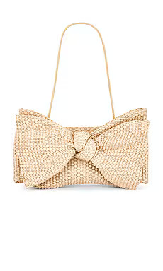 Loeffler Randall Valerie Bow Clutch in Natural from Revolve.com | Revolve Clothing (Global)