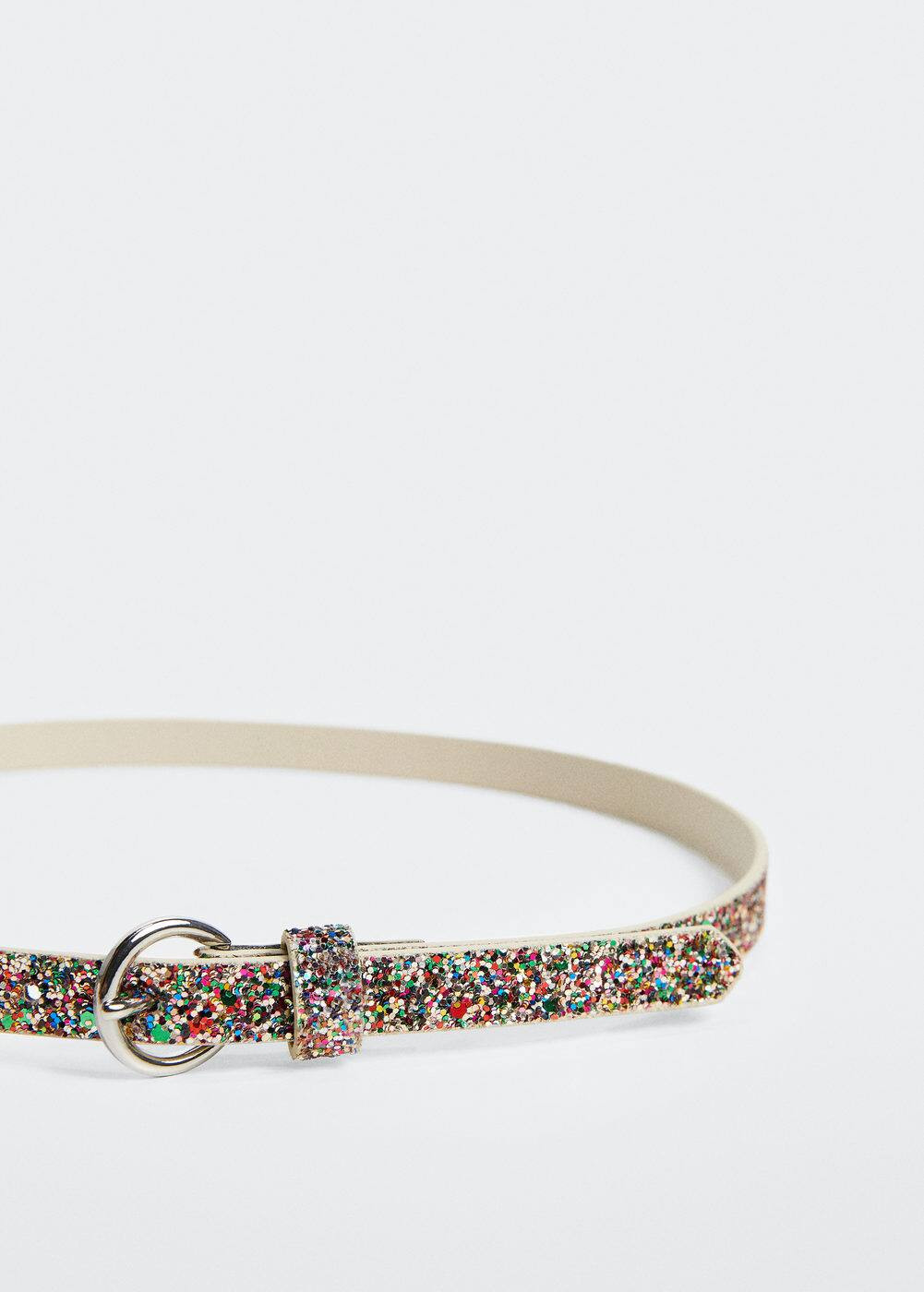 Glossed-effect appliqué belt -  Women | Mango USA | MANGO (US)