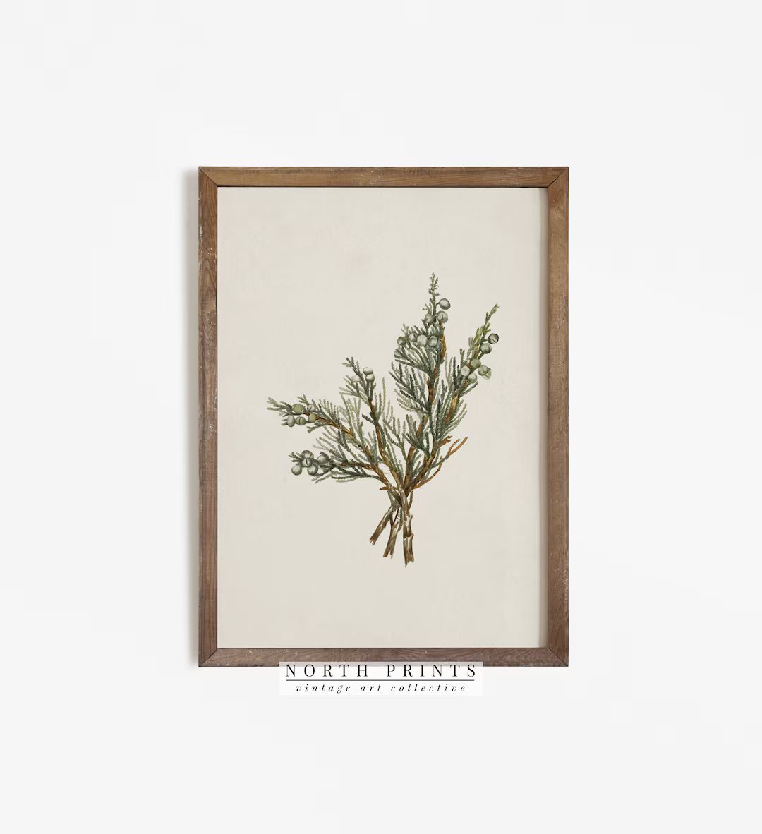 Winter Branch Art Print Country Christmas Holiday PRINTABLE - Etsy | Etsy (US)