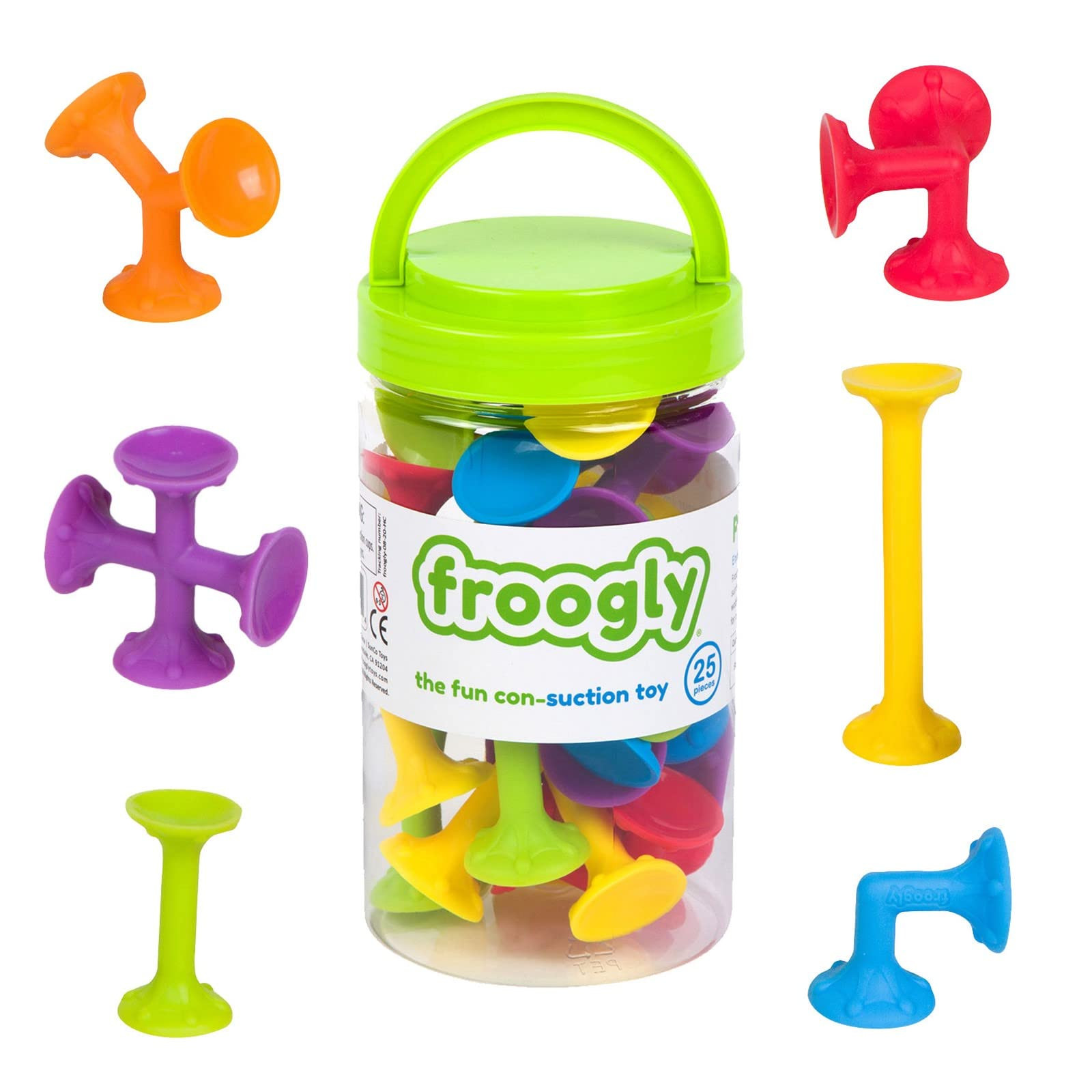 Froogly - 25 Piece Suction Toys | Montessori Bath Construction Building Set Silicone Preschool Da... | Amazon (US)