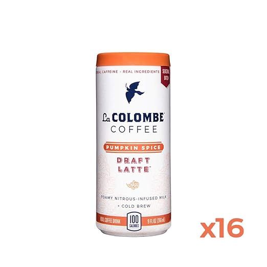 La Colombe Pumpkin Spice Draft Latte - 9 Fluid Ounce, 16 Count - Cold-Pressed Espresso and Frothe... | Amazon (US)