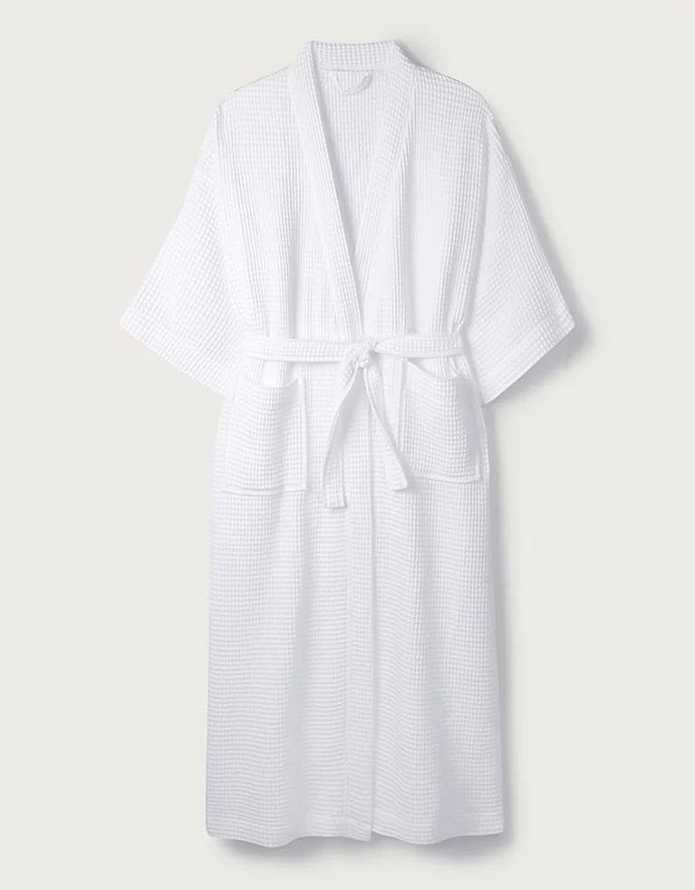 Long Lightweight Waffle Robe | The White Company (UK)