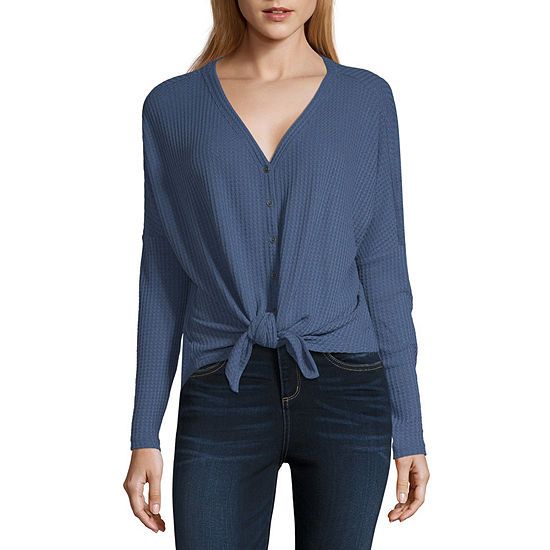a.n.a Long Sleeve V Neck T-Shirt-Womens - JCPenney | JCPenney
