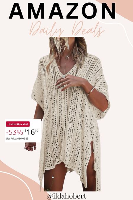 Amazon daily deal — 53% off this swimsuit cover up today!

Resort wear, vacation outfit, summer fashion, spring fashion, summer outfit, spring outfit, affordable fashion, Amazon fashion, Amazon deal, Amazon sale, swim, beach, pool

#LTKfindsunder50 #LTKswim #LTKsalealert