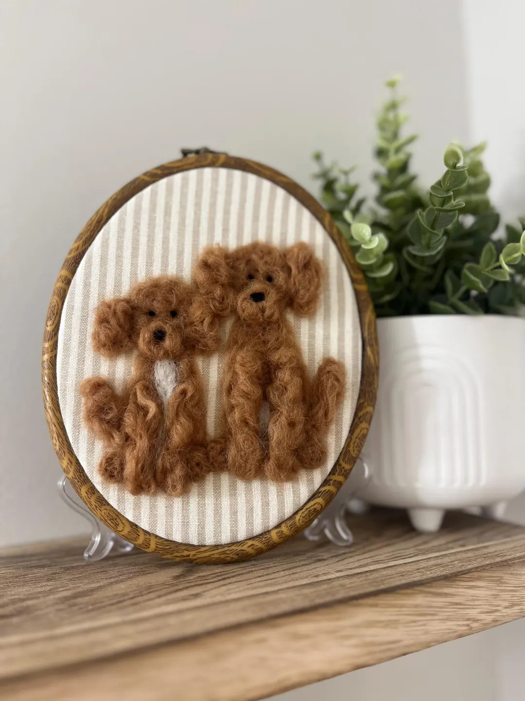 Custom Doodle Portrait • Needle Felted Embroidery • Personalized Dog Art • Unique Pet Memor... | Etsy (US)