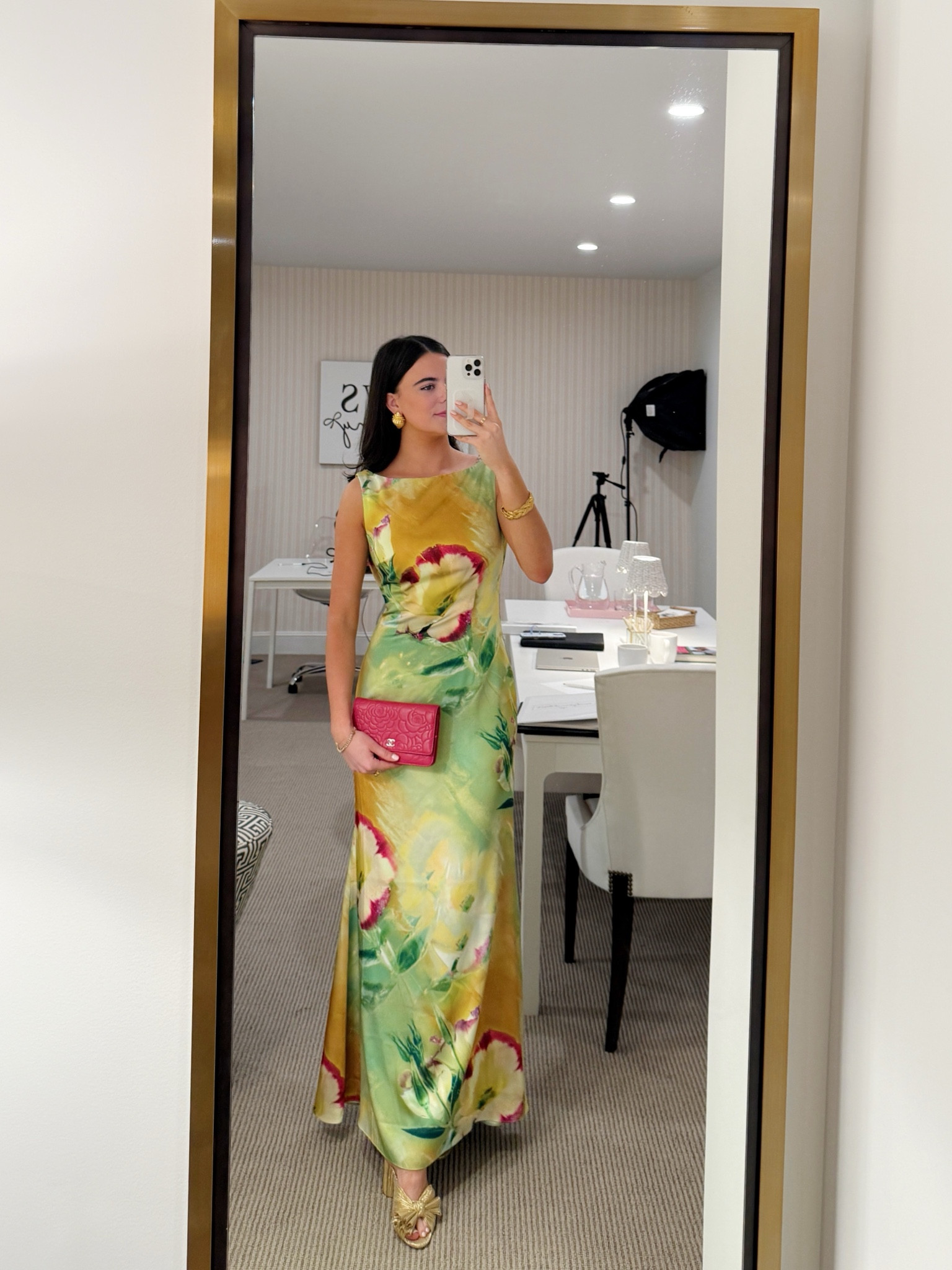 Deciding on what to wear to a wedding this weekend! Linking a similar dress as this (this specific one is from last year) paired it with some fun accessories!