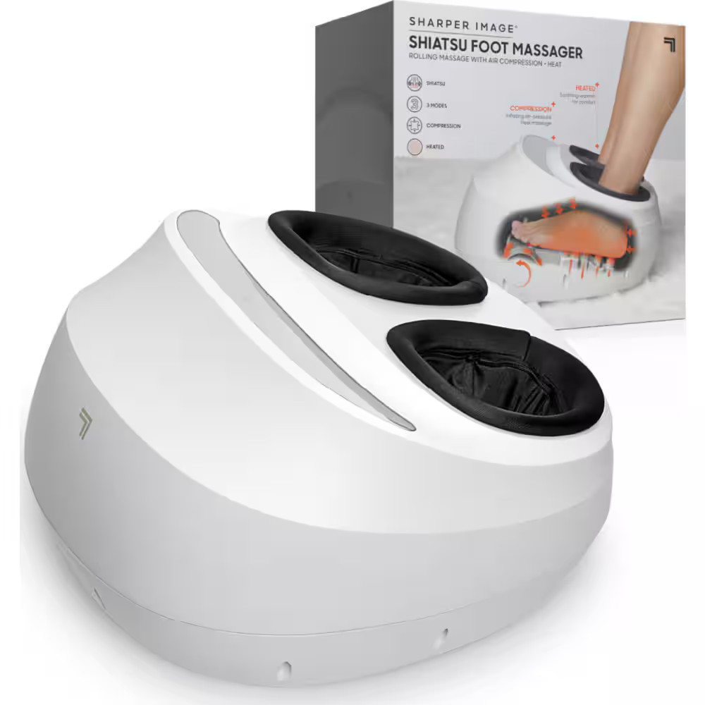Sharper Image Shiatsu Foot Massager White 1013247 - Best Buy | Best Buy U.S.
