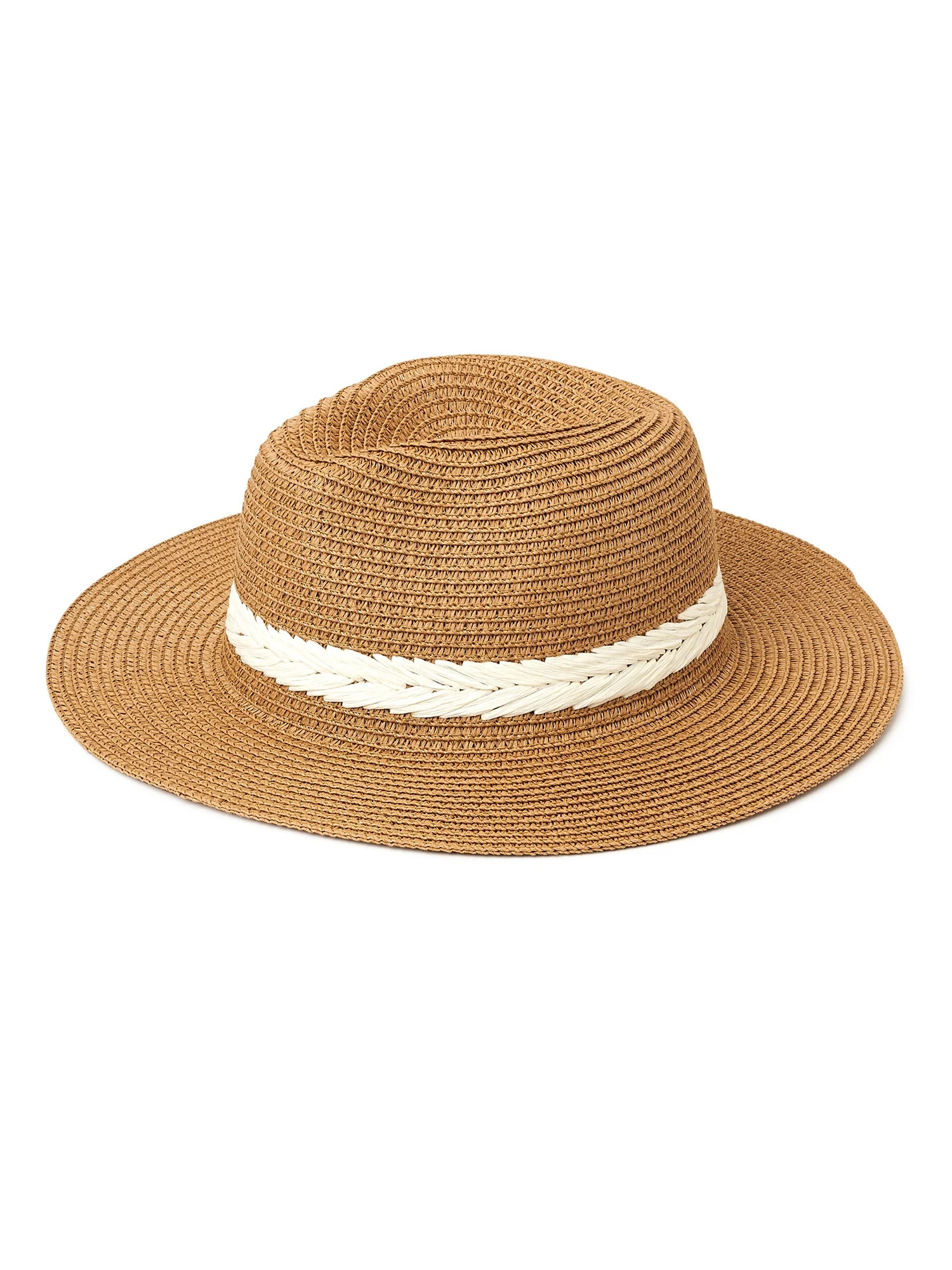 Time and Tru Women's Embroidered Fedora Hat - Walmart.com | Walmart (US)