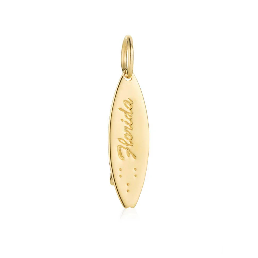 Surfboard Charm Florida Gold | Jet Set Candy (US)