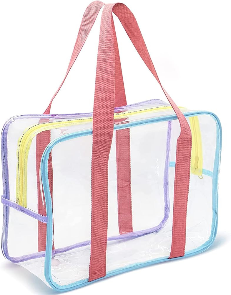 SxoSyo Clear Makeup Bags Large Travel Toiletry Bag for Women Transparent Bag Clear Cosmetic Bags ... | Amazon (US)