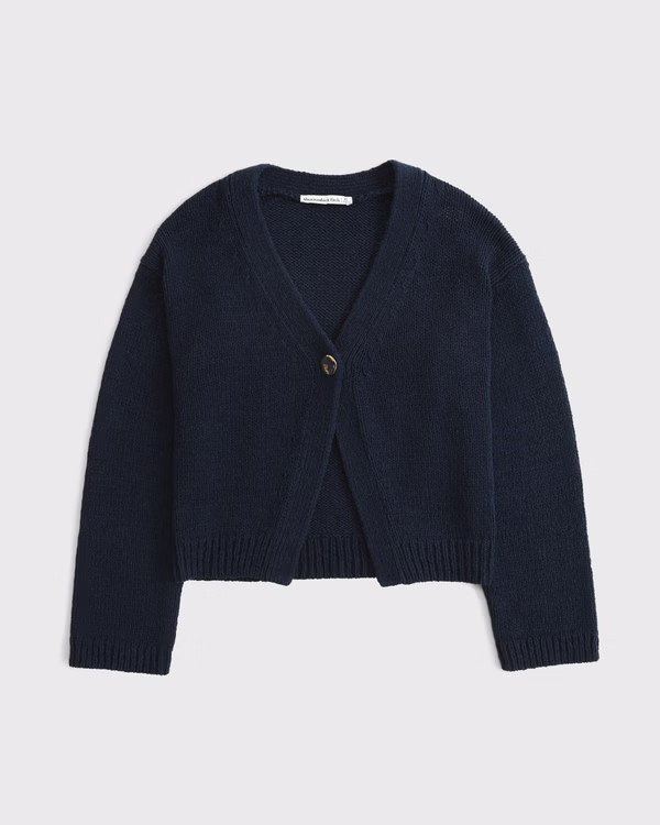 Textural 1-Button Cardigan | Abercrombie & Fitch (US)