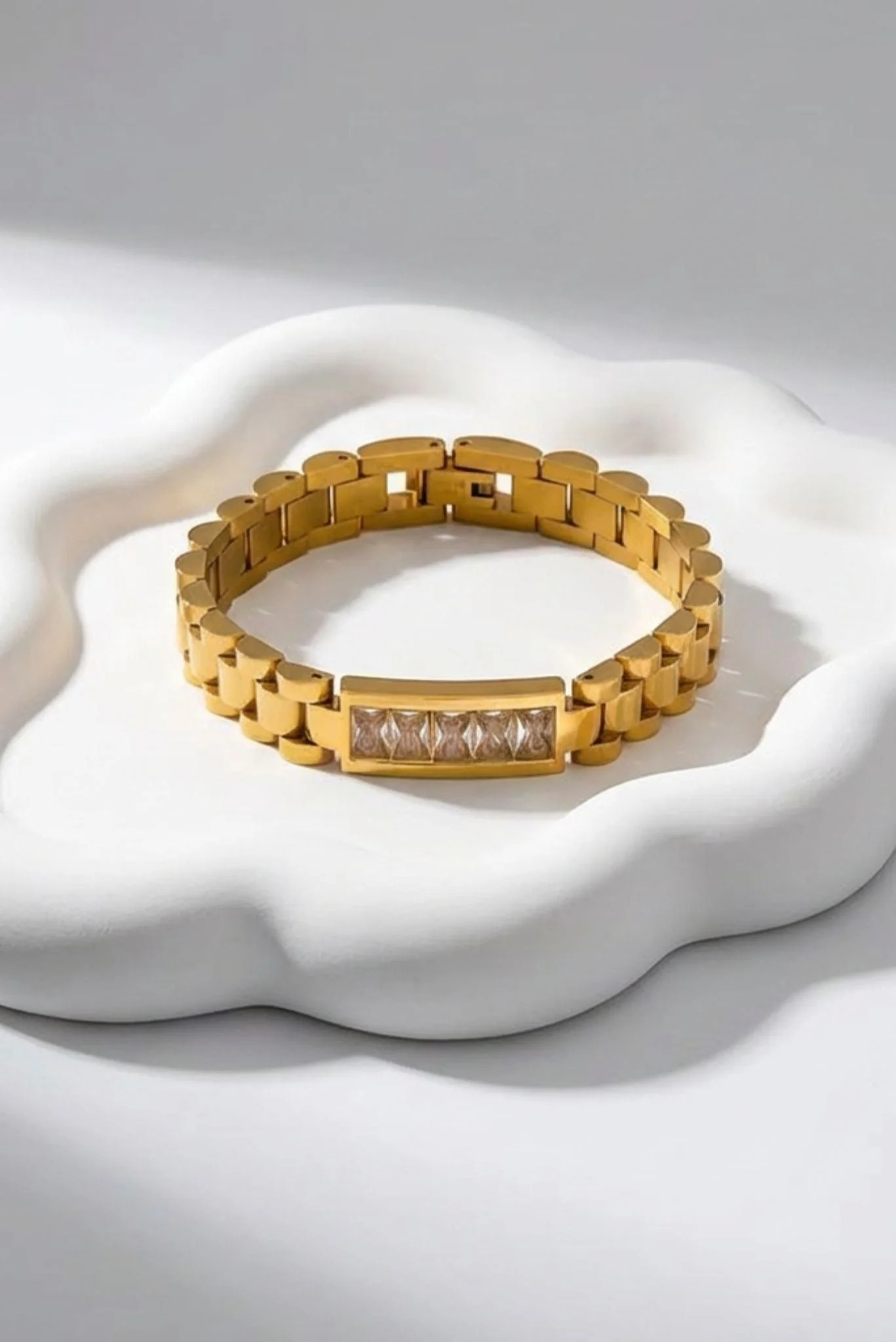 Maxine Waterproof Link Chain Crystal Bracelet | Akalia