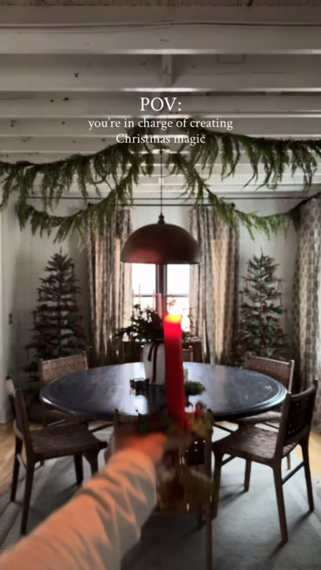 A magical Christmas dining room ☺️ You can get the garland I used & icicle lights for 30% off right now ✧  use code THEHOME30 at checkout! Also receive $50 when you spend $200+!

Judah loves all of the lights which is really fueling my love for twinkle lights lol. He loves to stare at them and touch them!

Linked a few trees that are visually very similar to the ones I have in my dining. First tree is an amazon find that looks very similar and is a great price! 2nd option is Balsam Hill so a high end option!

#LTKHoliday