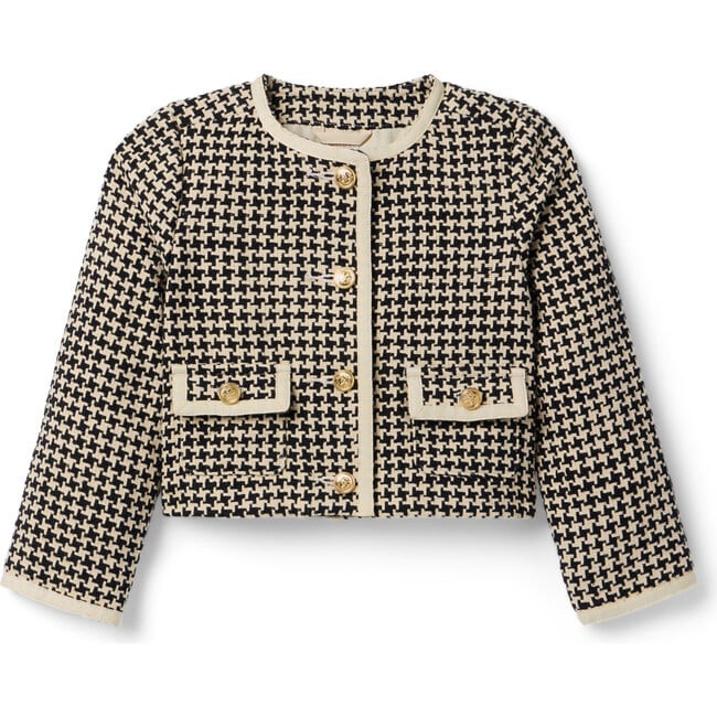 Janie and Jack | The Houndstooth Tweed Jacket (Multicolor, Size 12) | Maisonette | Maisonette