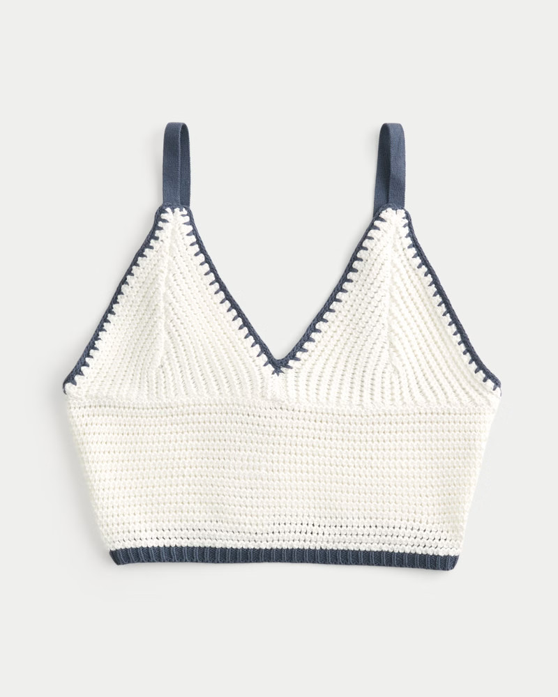 Women's Crochet-Style V-Neck Bralette | Women's Clearance | HollisterCo.com | Hollister (US)