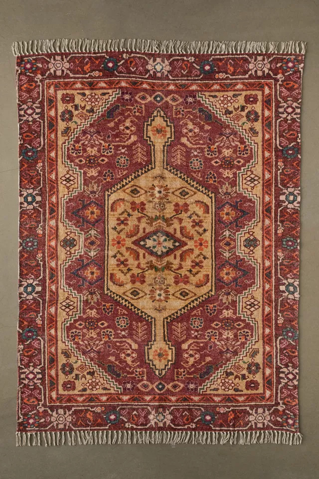 Zarah Printed Chenille Rug | Urban Outfitters (US and RoW)