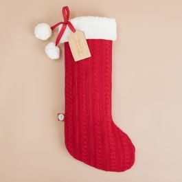Personalised Red Medium Knitted Stocking | My 1st Years (Global)