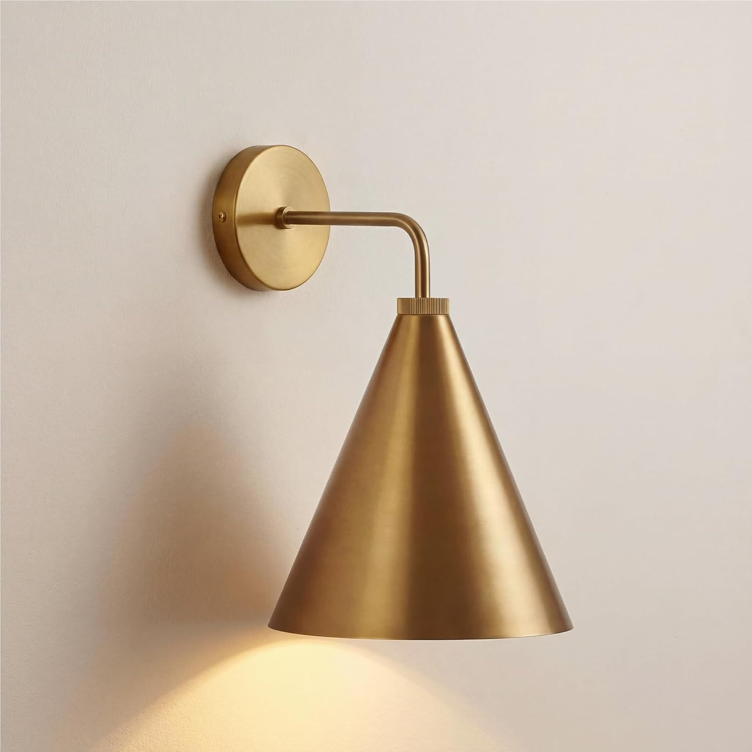 Vintage Modern Metal Conical Wall Sconce - Retro Brass Wall Lamp, Decorative Inspired Cone Wall M... | Amazon (US)
