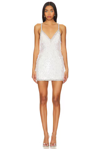 Ivana Dress in White & Silver | Revolve Clothing (Global)