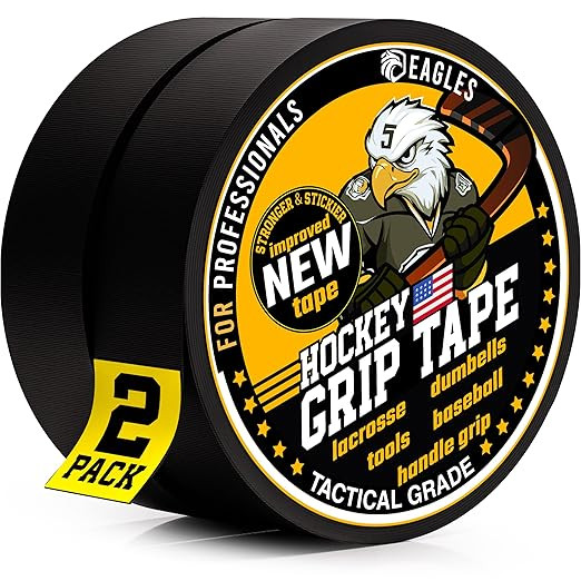 Hockey Tape Black 1inch Grip Tape 2 Roll Athletic Sports Tape Water-Resistan Multipurpose Cloth T... | Amazon (US)