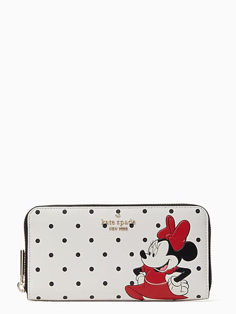 disney x kate spade new york other minnie mouse large continental wallet | Kate Spade Outlet