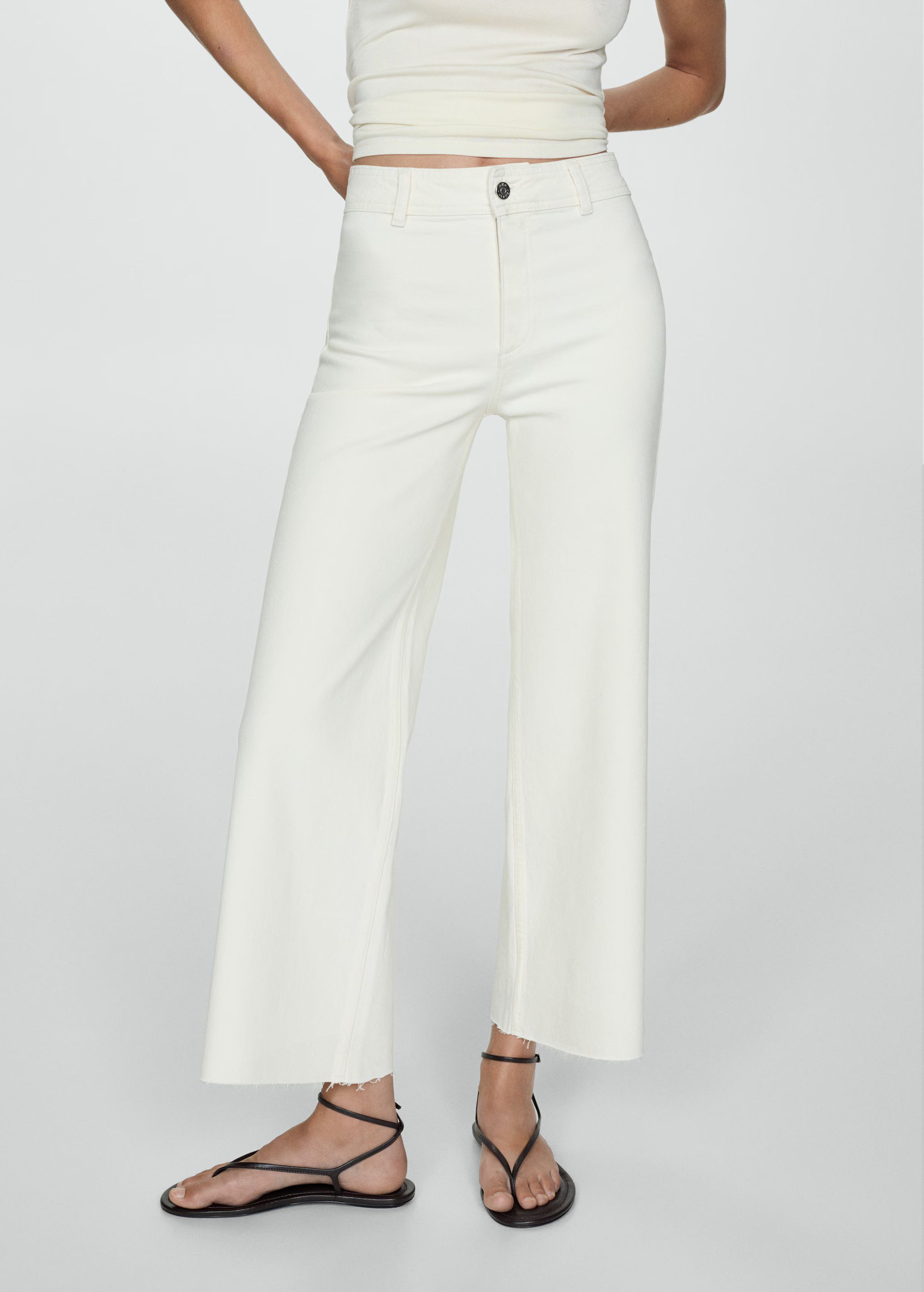 Catherin high-rise culotte jeans - Woman | MANGO USA | MANGO (US)