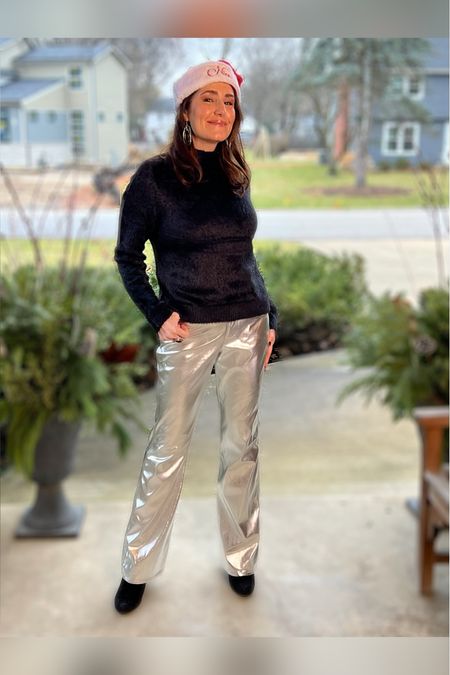 Need a Christmas or NYE OutFit? How about the hottest trend right now. The metallic pant!

#LTKSeasonal #LTKfindsunder50 #LTKHoliday