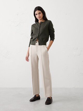 Straight High-Rise Ponte Pant | Banana Republic Factory