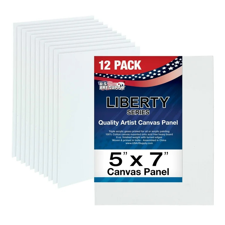 U.S. Art Supply 5 X 7 inch Professional Artist Quality Acid Free Canvas Panels 12-Pack (1 Full Ca... | Walmart (US)