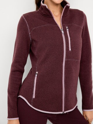 Sweater-Knit Fleece Zip Jacket | Old Navy (US)