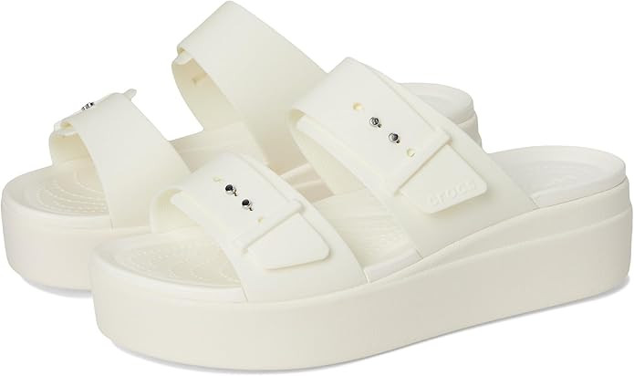 Crocs Women's Brooklyn Buckle Low Wedges | Amazon (US)