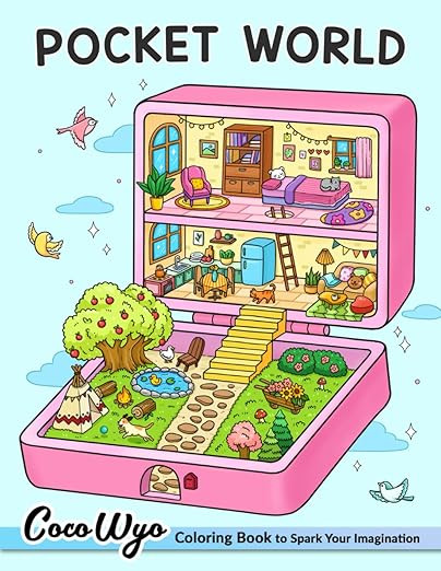 Pocket World: Adult Coloring Book with Miniature Worlds inside Tiny Items for Relaxation and Stre... | Amazon (US)