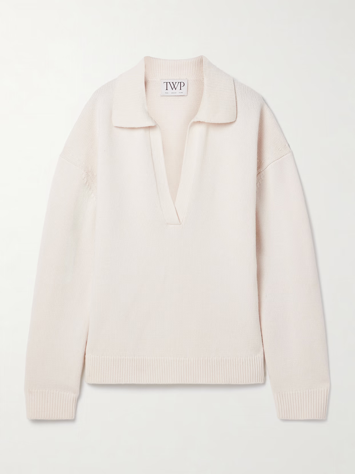 TWP - Cashmere Polo Sweater - Ivory | NET-A-PORTER (US)