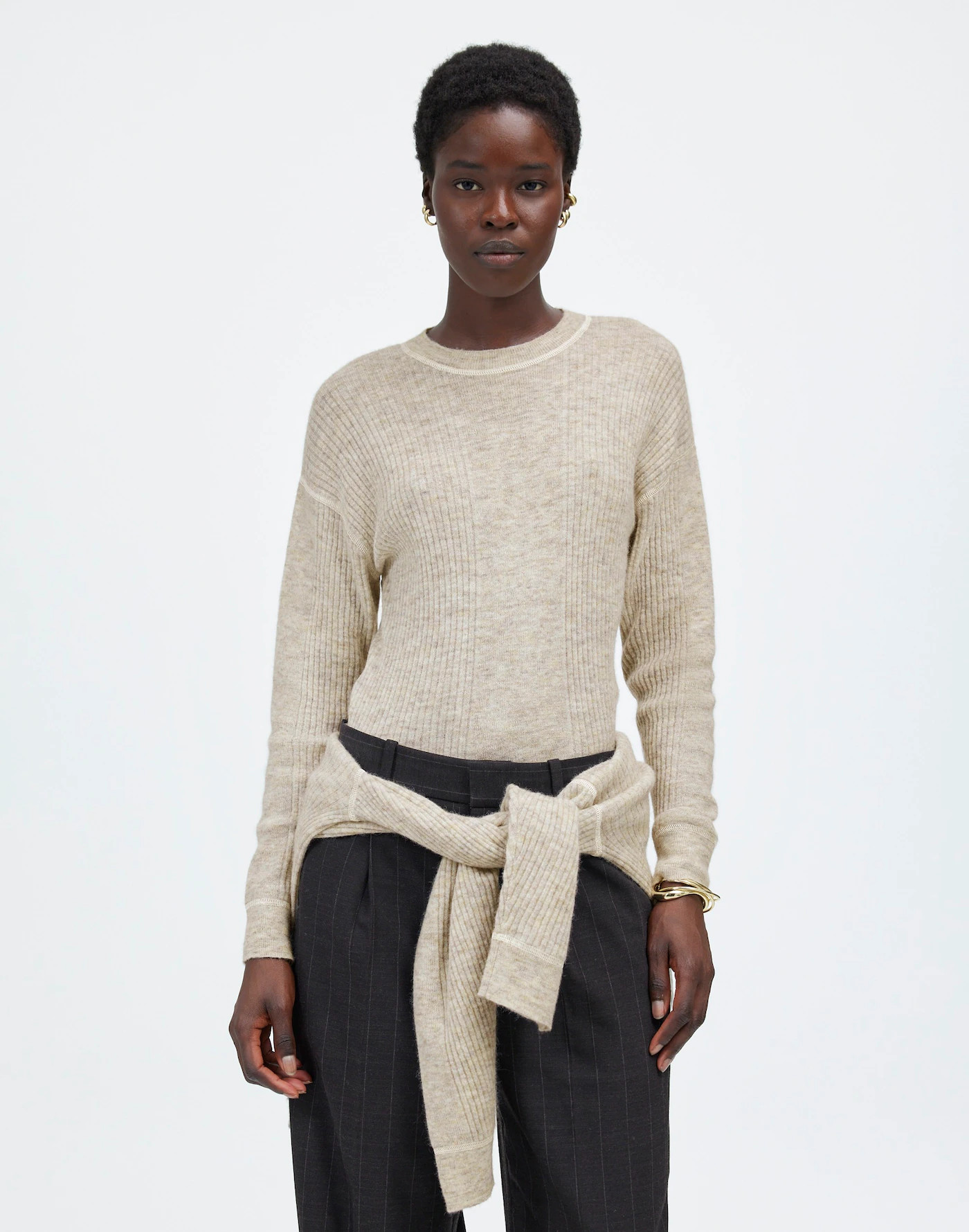 Ribbed Alpaca-Blend Crewneck Sweater | Madewell | Madewell